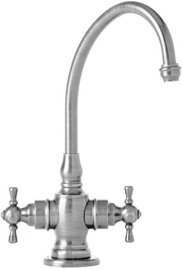 Waterstone 1250HC-PG Hampton Hot and Cold Filtration Faucet - Cross Handles Polished Gold