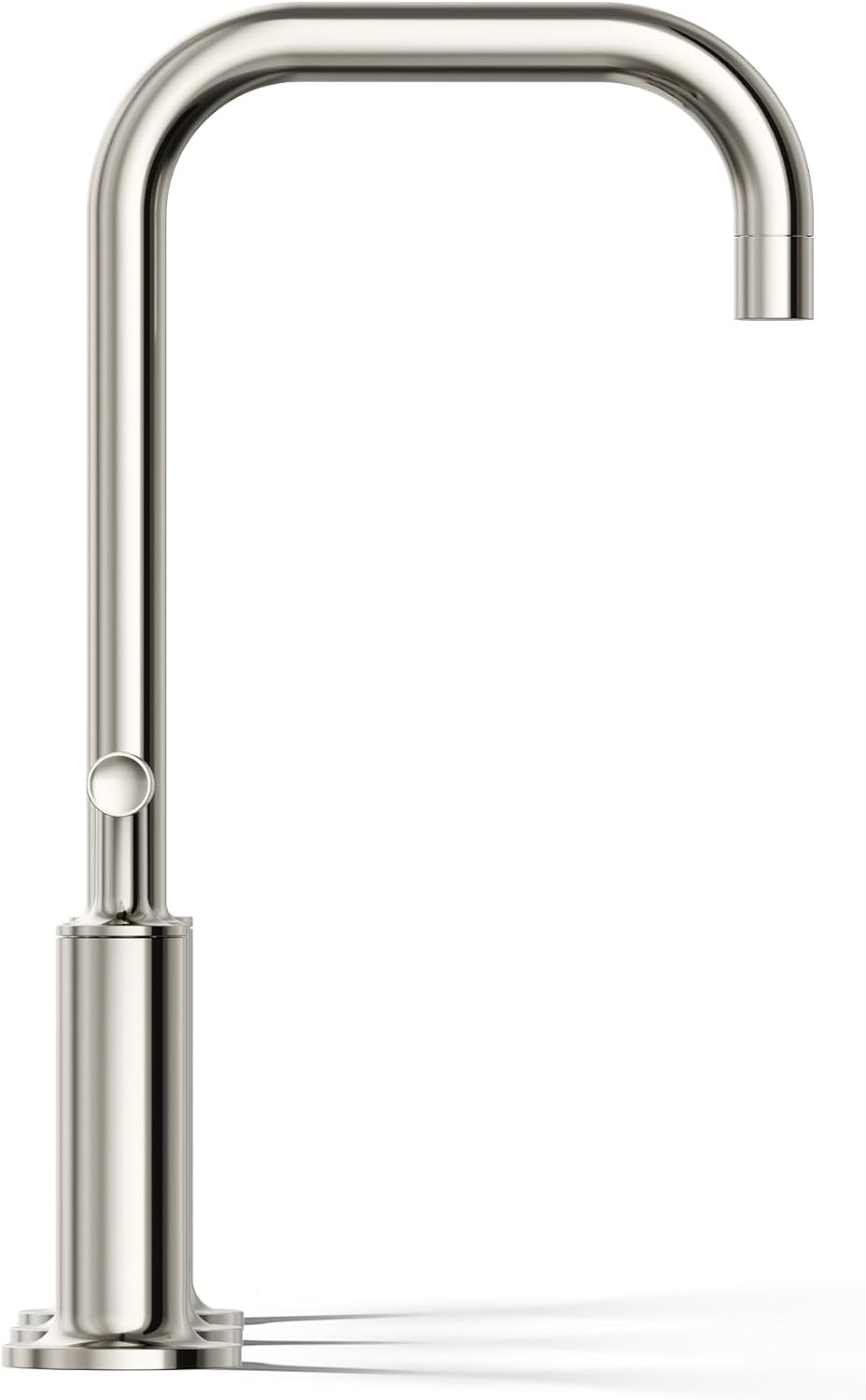 KOHLER K-14408-4-SN Purist® Widespread Bathroom Sink Faucet, 3-Hole, Widespread High Lever Handles and High Gooseneck Spout, 1.2 GPM, Vibrant Polished Nickel