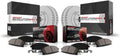 PowerStop Front and Rear Brake Kit for Audi Q3 2022-25 |Volkswagen Jetta 2019-20 |Tiguan 2018-24 - Fully-Coated Disc Rotors with Z23 Carbon-Fiber Ceramic Brake Pads Upgrade, CRK8168