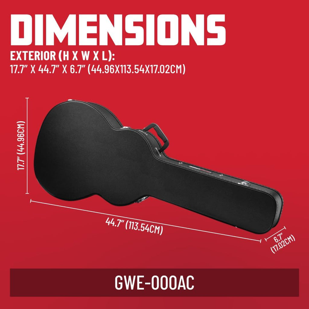 Gator Cases Hard-Shell Wood Case for Martin 000-Style Guitars, Fits Similar Style Acoustic Guitars (GWE-000AC)