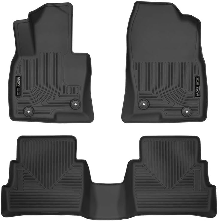 Husky Liners Weatherbeater Floor Mats | Fits 2017 - 2025 Mazda CX-5 | Front & 2nd Row, 3-pc Black - 95641