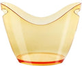 ice buckets 8L Acrylic Ice Bucket Tub Oval Storage Champagne Bottles For Drinks And Parties(Orange)
