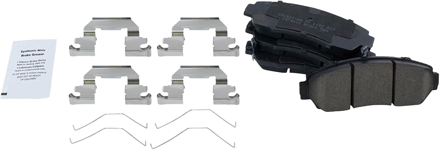 TRQ Performance Front Brake Pad and Rotor Set Ceramic G Coated Drilled Slotted Vented Rotors Compatible with 2011 Honda Accord Crosstour 2012-2016 CR-V 2012-2015 Crosstour