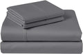 Pure 1000 Thread Count Egyptian Cotton- Sateen Weave- Olympic Queen(66' X 80') Dark Grey Sheet Set - 4-Piece 14'-18' Inches Standard Drop Length Elastic Bounded