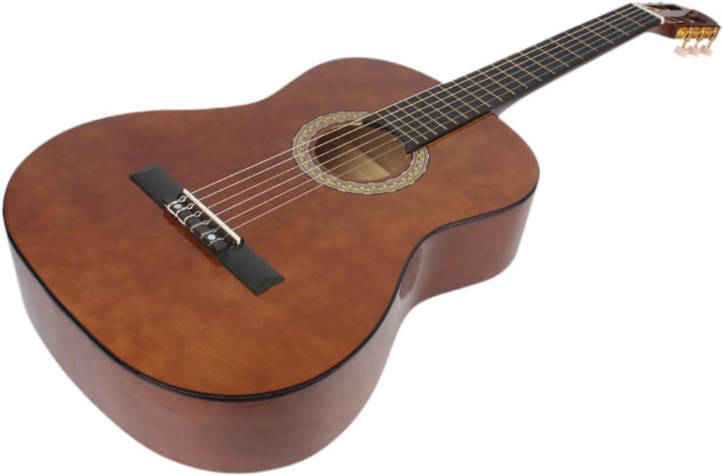 YIJU 39' Wood Classical Guitar Music Instrument Lightweight Full Size 6 Strings Acoustic Guitar for Children Students Boys Girls, Wood color