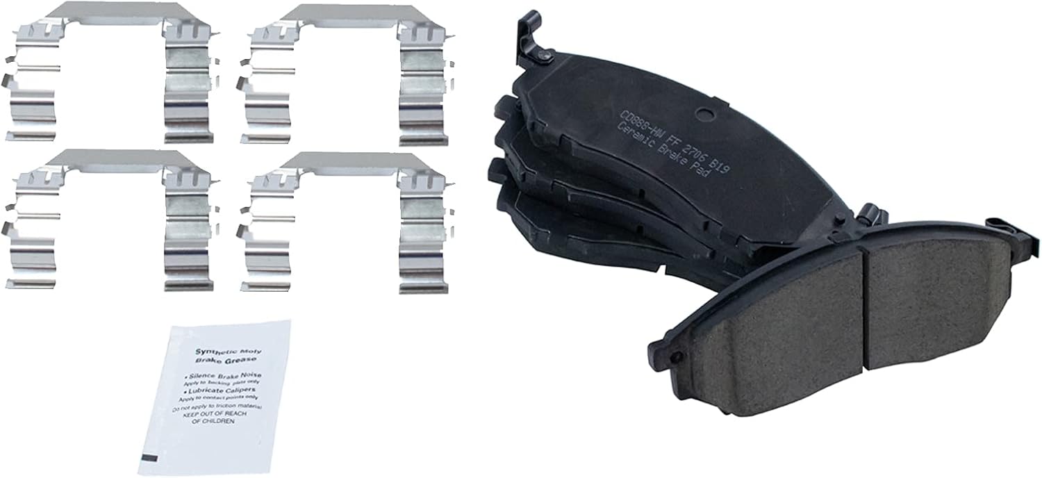 TRQ Performance Front Brake Pad and Rotor Set Ceramic Coated Drilled Slotted Compatible with 2003-2004 Infiniti M45 2002-2006 Q45