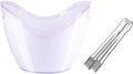 Ice Bucket 8 Liter Acrylic Ice Bucket with Ice Tongs, Plastic Tub Oval Storage Bucket Ice Buckets for 2 Wine or Champagne Bottles Ice Bucket Ice Buckets For Parties(Clear)