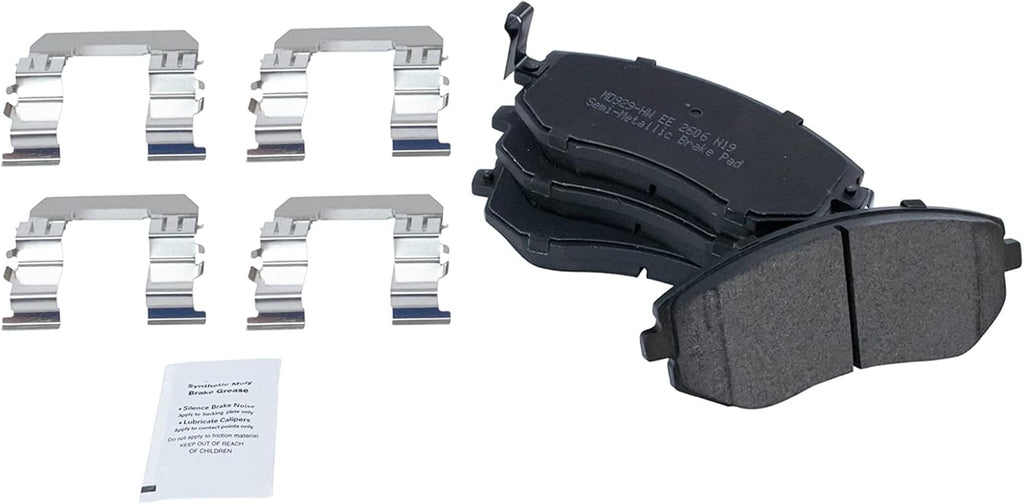 TRQ Front Brake Pad and Rotor Set Semi Metallic Vented Rotors Calipers Compatible with 2005-2006 Saab 9-2X 2002-2010 Subaru Impreza 2003-2005 Legacy