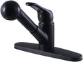 Kingston Brass KB700SP Single-Handle Pull-Out Kitchen Faucet, Matte Black
