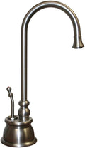 Whitehaus WHFH-H4540-BN Forever Hot 4 1/8-Inch Instant Hot Water Dispenser with Gooseneck Spout and Self Closing Handle, Brushed Nickel