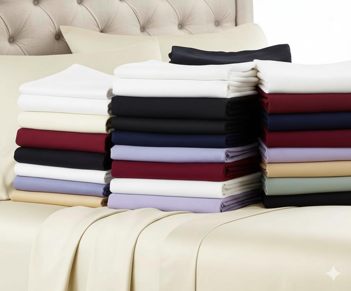 Royal Tradition Solid 600 Thread Count, 100-Percent Cotton Split King Sheets for Adjustable Beds Set (White) Breathable, Deep Pocket, 5 Piece Sheet Set