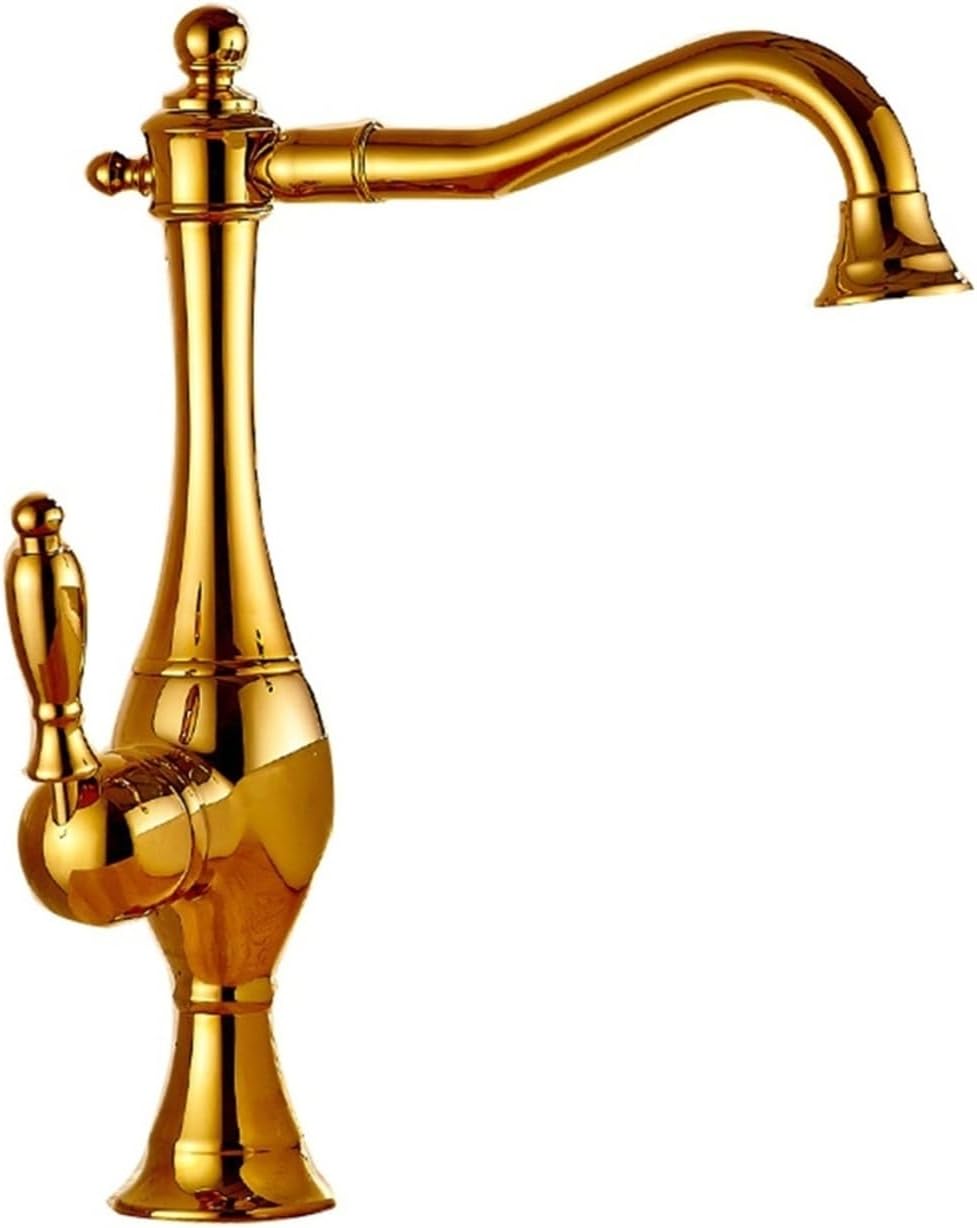 Kitchen Faucets 360 Rotate Kitchen Mixer Tap Cold Hot Water Crane Sink Taps Basin Faucet(Roman Red)