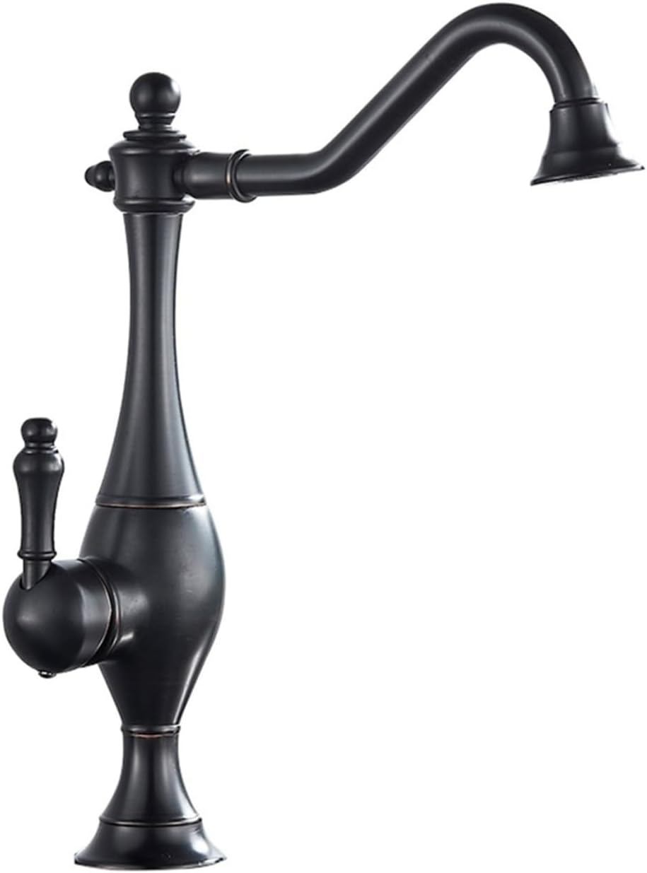 Kitchen Faucets 360 Rotate Kitchen Mixer Tap Cold Hot Water Crane Sink Taps Basin Faucet(Oil Rubbed Bronze)