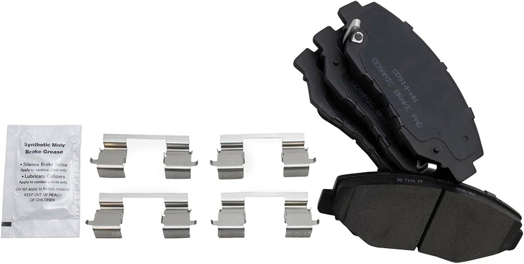 TRQ Performance Front Brake Pad and Rotor Set Ceramic Coated Drilled Slotted Vented Rotors Compatible with 2005-2006 Honda CR-V 2012-2015 Civic 2013-2015 Acura ILX