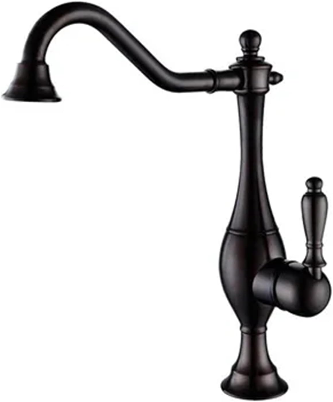Kitchen Mixer Faucets Hot & Cold Solid Brass Sink Water Taps Single Handle Deck Mounted Crane Vessel(ORB)