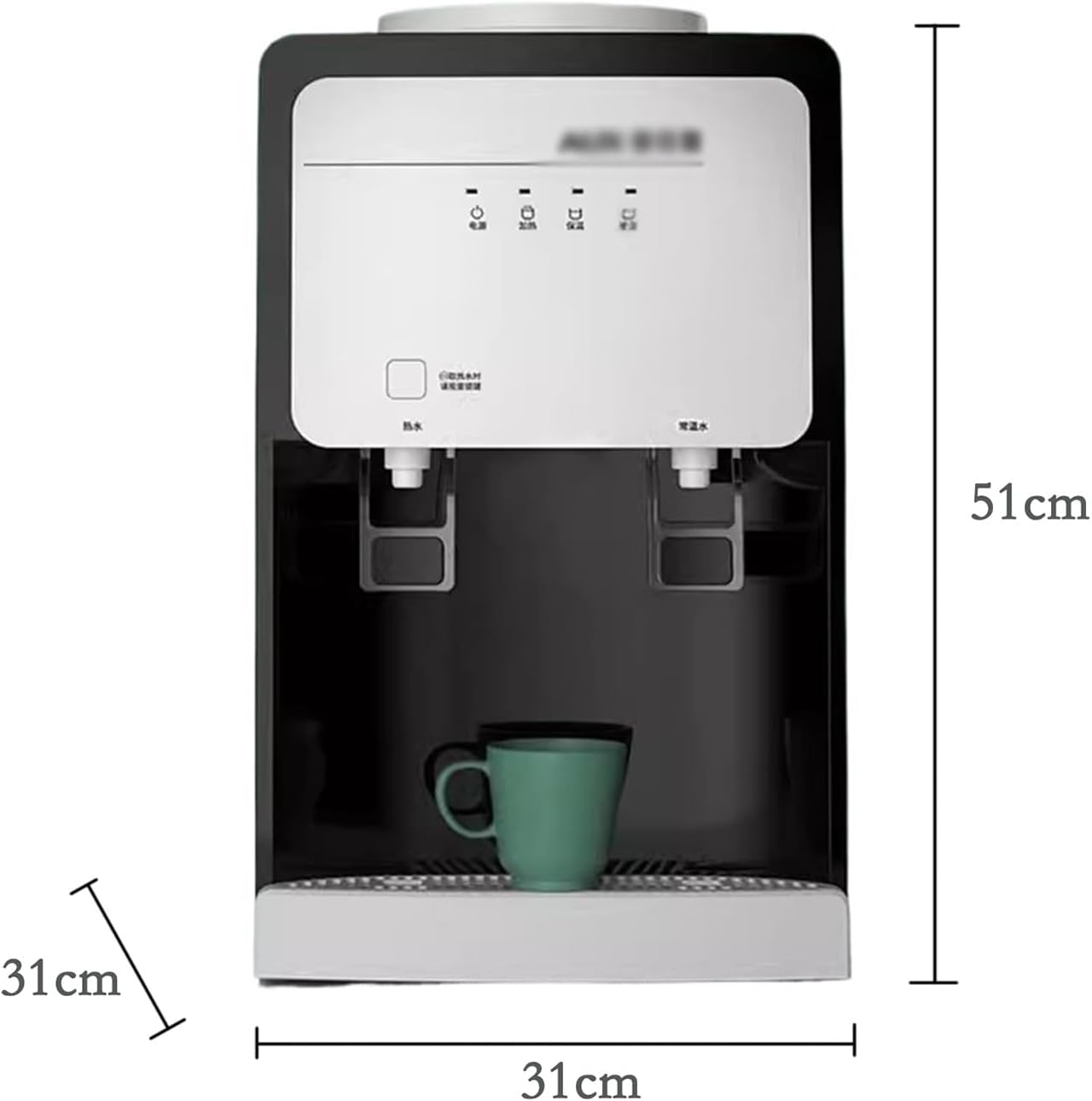 hot Water dispensers Household Desktop Water Dispenser with Refrigeration and Heating Desktop Office Children's Lock and Bucket Integrated Machine Instant hot Water Dispenser (Color : B-Ice Warm)