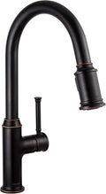 Lava Odoro Oil Rubbed Bronze Kitchen Faucet with Pull Down Sprayer, Single Handle Kitchen Sink Faucet Bronze Faucet for Kitchen Sink 1 Hole and 3 Hole, Deck Plate Included, KF421-ORB