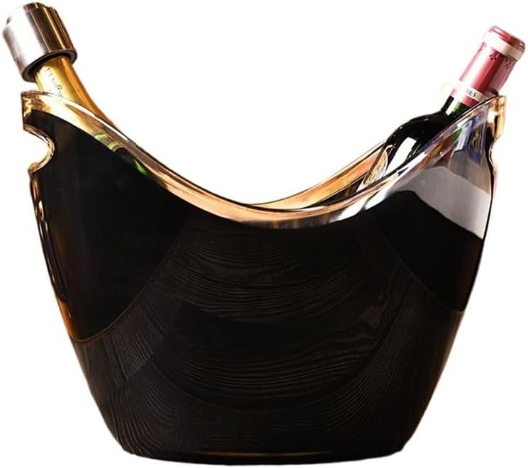 Iice Bucket, Wine Champagne Ice Bucket for Bar & Home,Ice Bucket for Parties(Black)