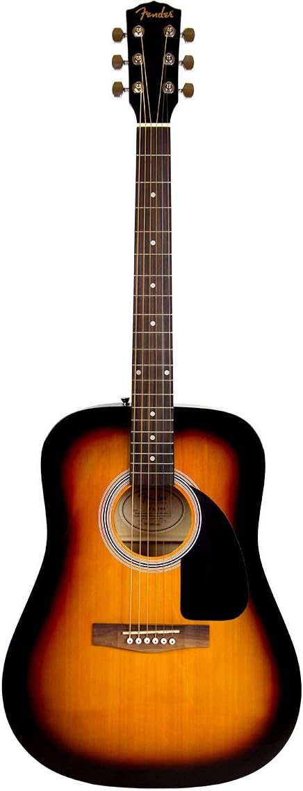 Fender FA-115 Dreadnought Acoustic Guitar Pack, with 2-Year Warranty, Sunburst, with Gig Bag and Accessories
