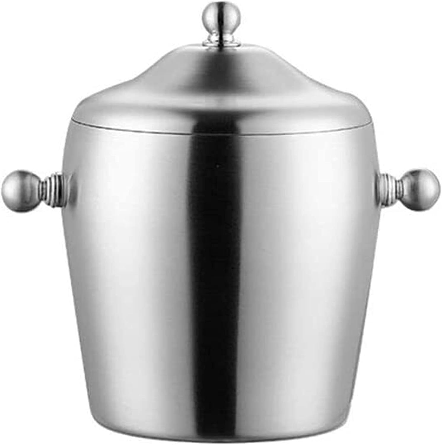 Ice Bucket,Ice Bucket,Stainless Steel Insulated Double Wall Bar Set Included Lid Great for Home Bar Chilling Beer Champagne and Wine 2L