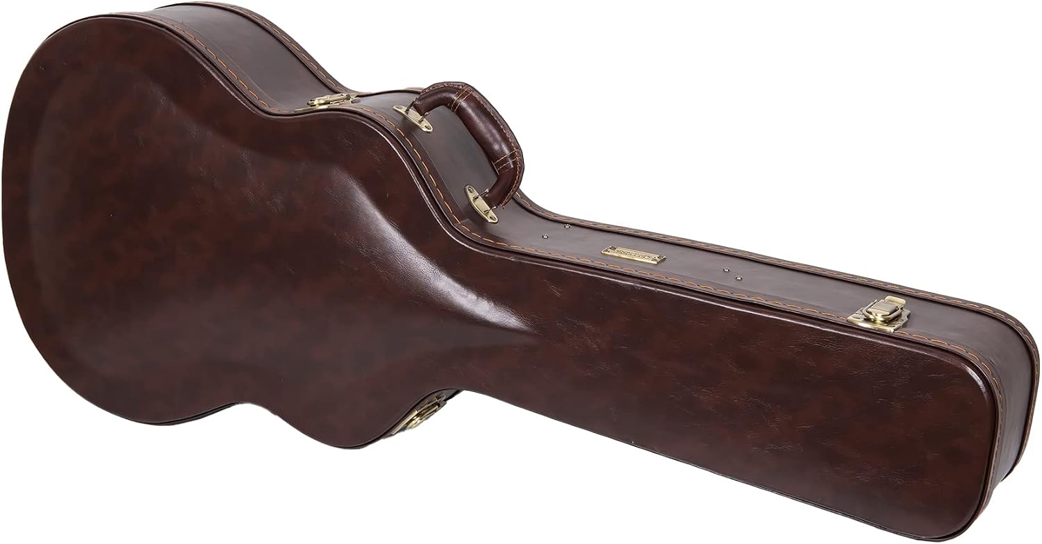 Crossrock Hard-Shell Wooden Case fits 12-Fret 00 Style Acoustic Guitar-Vintage Brown (CRW620-0012BR)