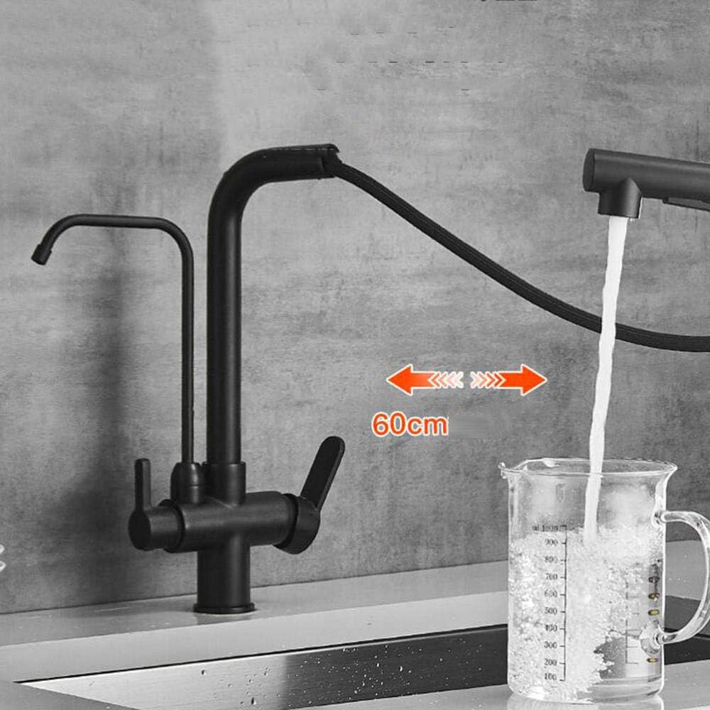 Kitchen Faucets with Pull Down Three-in-one hot and Cold 360° Rotation 2 Modes, Pure Water Dispenser, Direct Drinking, Sink, Kitchen Faucet,