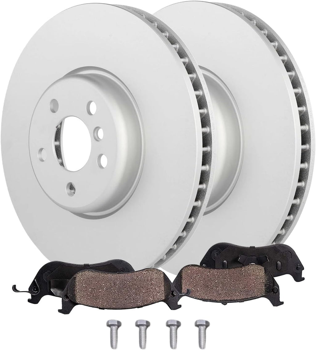 Detroit Axle - 4pc Front Brake Kit for Toyota GR Supra BMW 230i 330e 330i 430i xDrive X3 X4 Z4, Disc Brake Rotors Ceramic Brakes Pads with Hardware Replacement: 12.99' inch Rotors