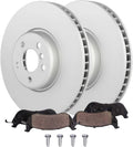 Detroit Axle - 4pc Front Brake Kit for Toyota GR Supra BMW 230i 330e 330i 430i xDrive X3 X4 Z4, Disc Brake Rotors Ceramic Brakes Pads with Hardware Replacement: 12.99' inch Rotors