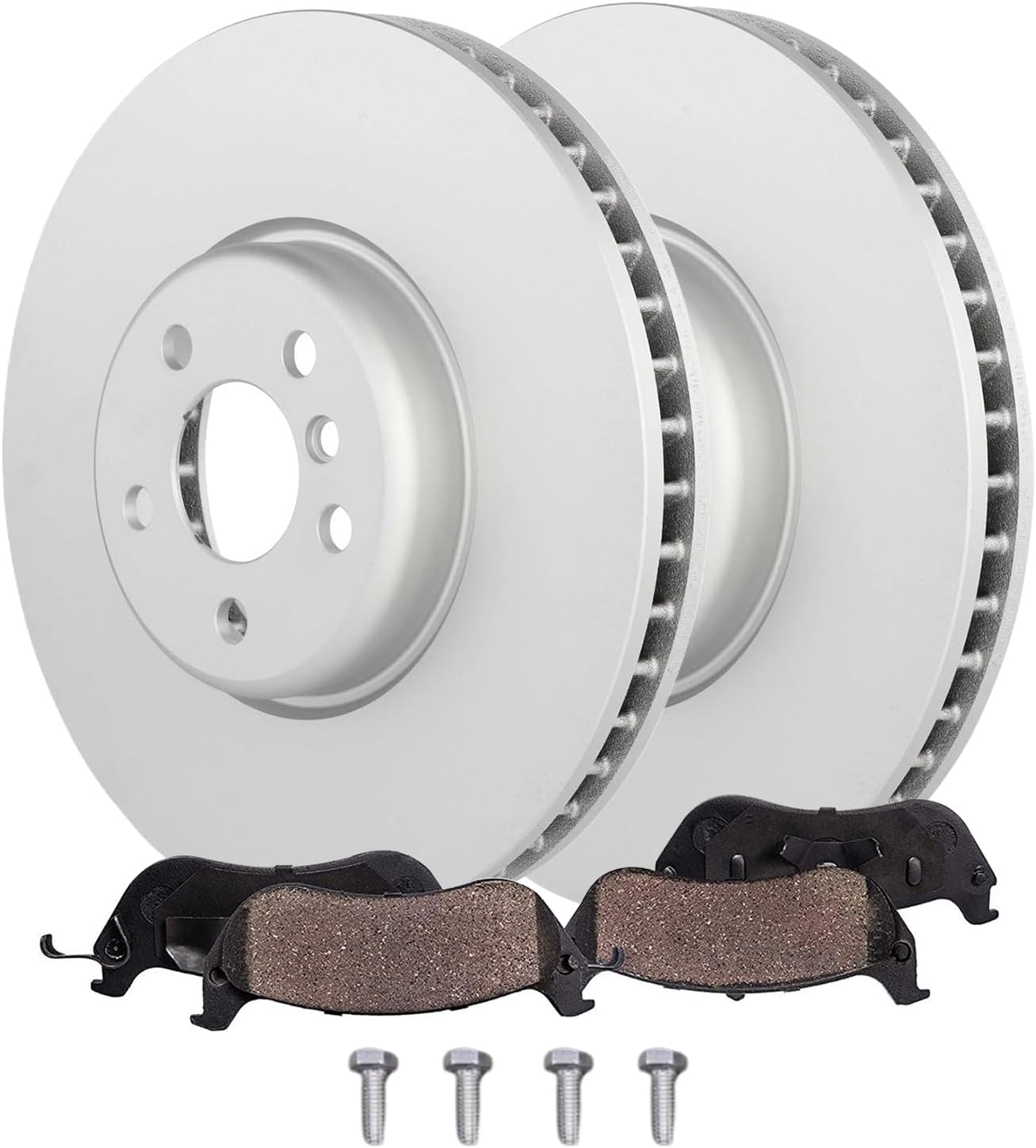 Detroit Axle - 4pc Front Brake Kit for Toyota GR Supra BMW 230i 330e 330i 430i xDrive X3 X4 Z4, Disc Brake Rotors Ceramic Brakes Pads with Hardware Replacement: 12.99' inch Rotors