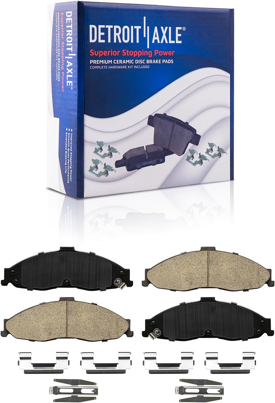 Detroit Axle - Brake Kit for 1998-2002 Chevrolet Camaro Pontiac Firebird Disc Brake Rotors Ceramic Brake Pads with Hardware 1999 2000 2001 Replacement : 11.92' inch Front and 12.01' inch Rear Rotors