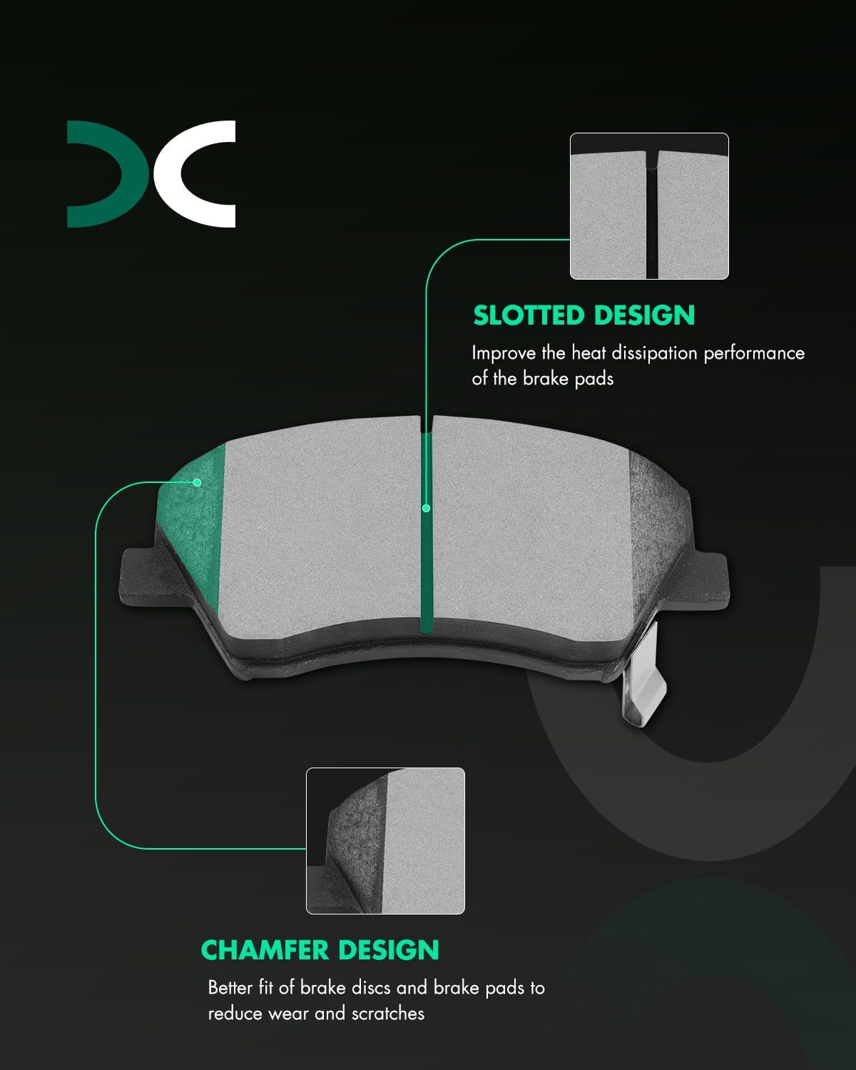 SCITOO Front 11.02' Brake Pads and Rotors Kits Replacement For Hyundai For Elantra 2017 2018 2019 2020