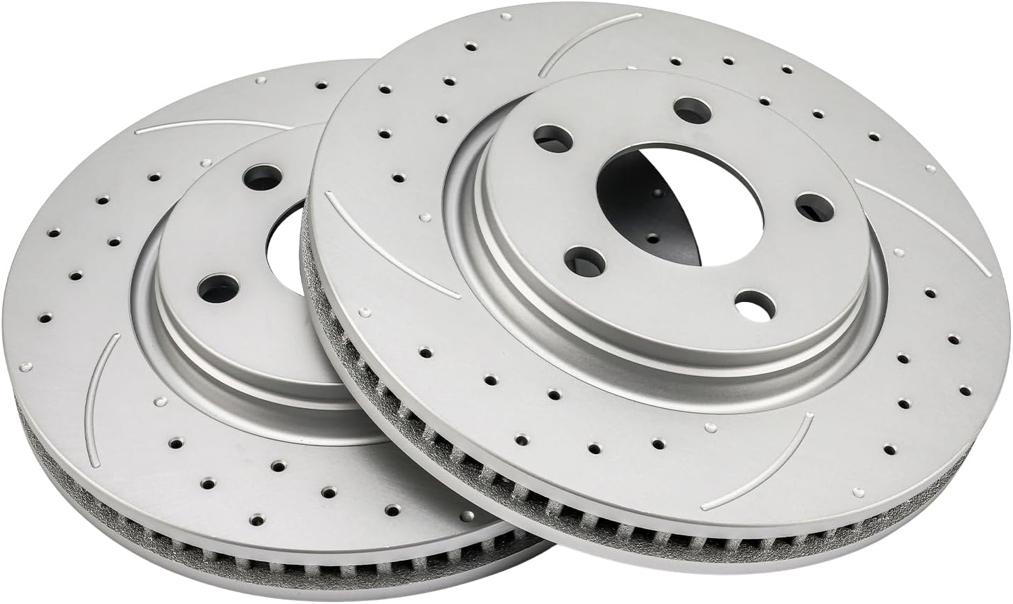 KAC - 297.3mm Front Disc Brake Rotors | Brake Kit for 2004-2008 Grand Prix 3.8L, 2005-2009 LaCrosse 3.6/3.8L 2pcs Automotive Replacement Brake Rotors,55087