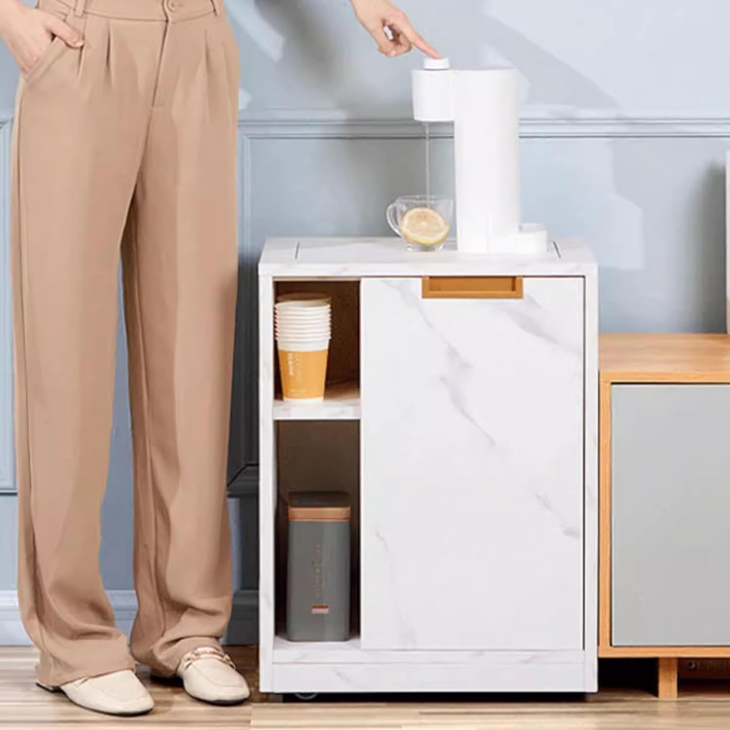 GRFIT hot Water dispensers Tea Bar Dispenser Instant Water Dispenser Mobile Instant Coffee Table Household Direct Drinking Water Heater Instant hot Water Dispenser