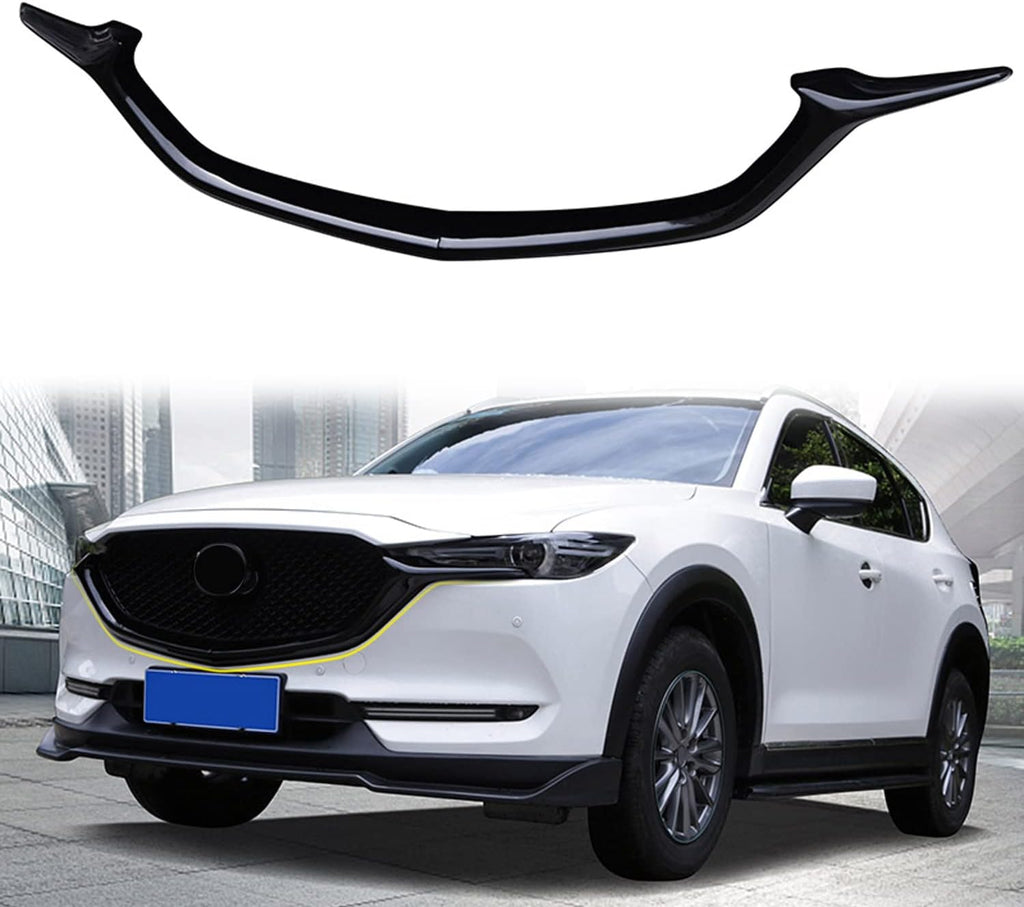 HIGH FLYING for Mazda CX-5 CX5 2017-2021 Exterior Accessories Car Front Grille Inserts Cover Molding ABS Glossy Black 2pcs