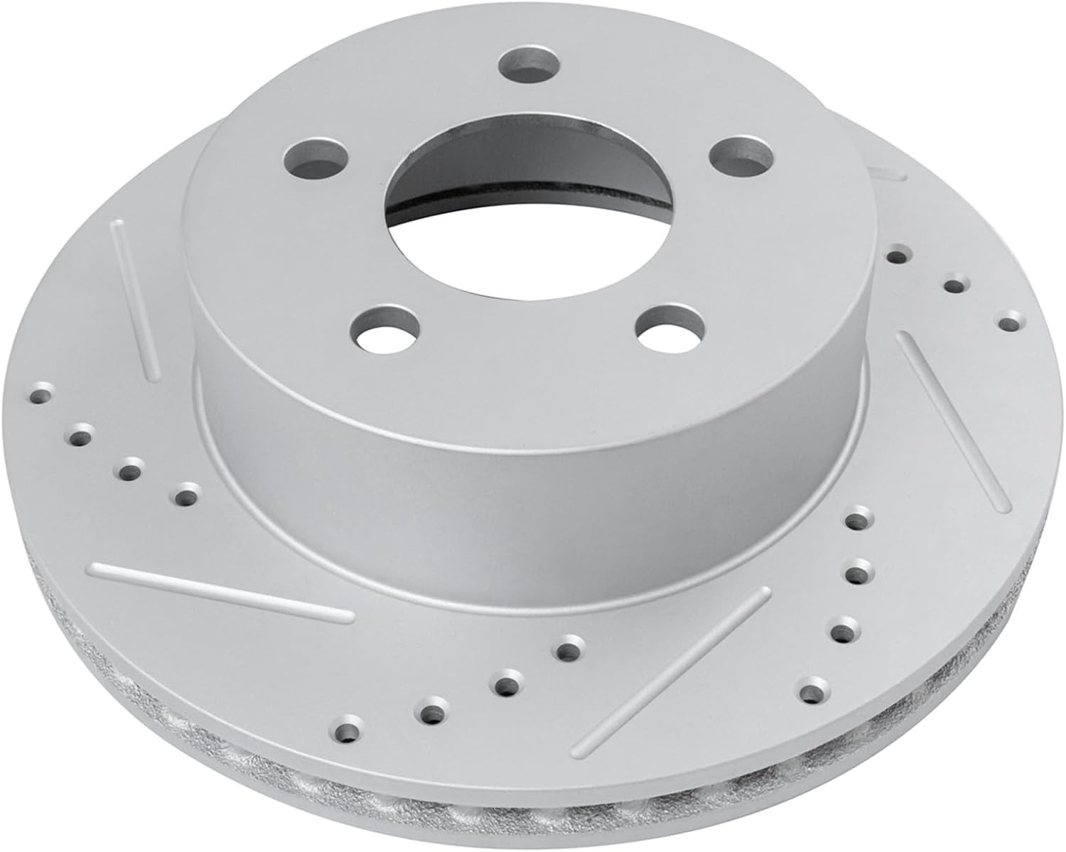 TRQ Performance Front Brake Pad and Rotor Set Ceramic G Coated Drilled Slotted Vented Rotors Compatible with 1999-2001 Jeep Cherokee 1999-2006 Wrangler