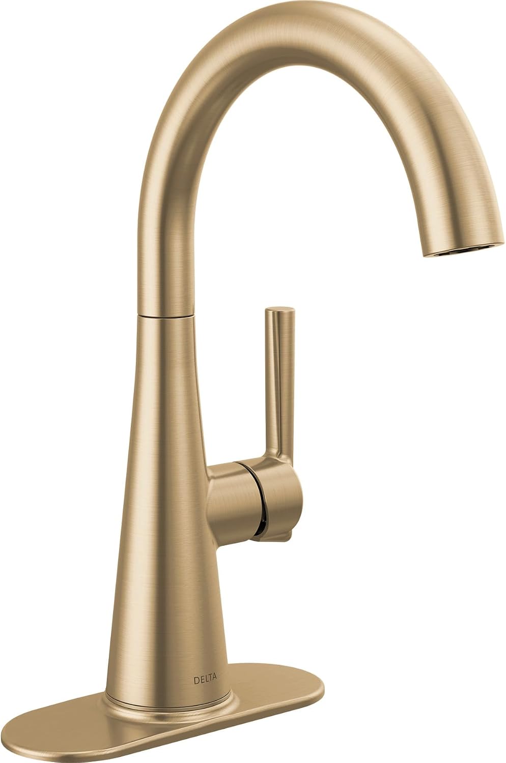 Delta Modern Brushed Gold Single Hole Bar Sink Faucet, Single Handle Prep Sink Faucet, Champagne Bronze 14882LF-CZ
