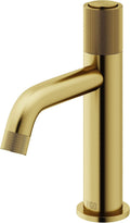 VIGO Apollo Single-Handle Single-Hole Mount Bathroom Sink Faucet, 8-Inch, Matte Brushed Gold, Modern Design, Solid Brass, 1.2 GPM WaterSense & Ceramic Disc Valve, Corrosion-Resistant