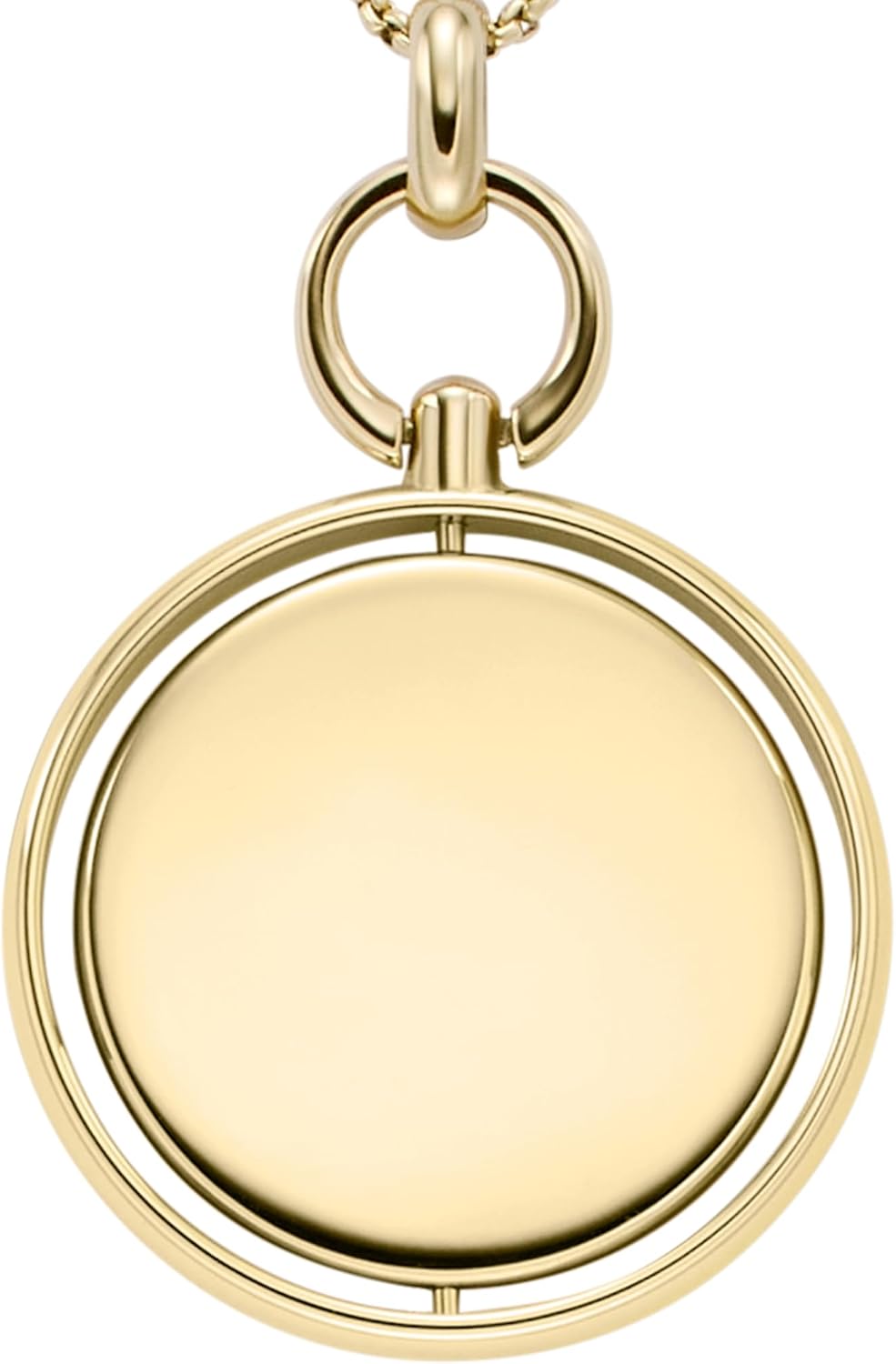 Fossil Women's Gold-Tone Stainless Steel Pendant Chain Necklace for Women