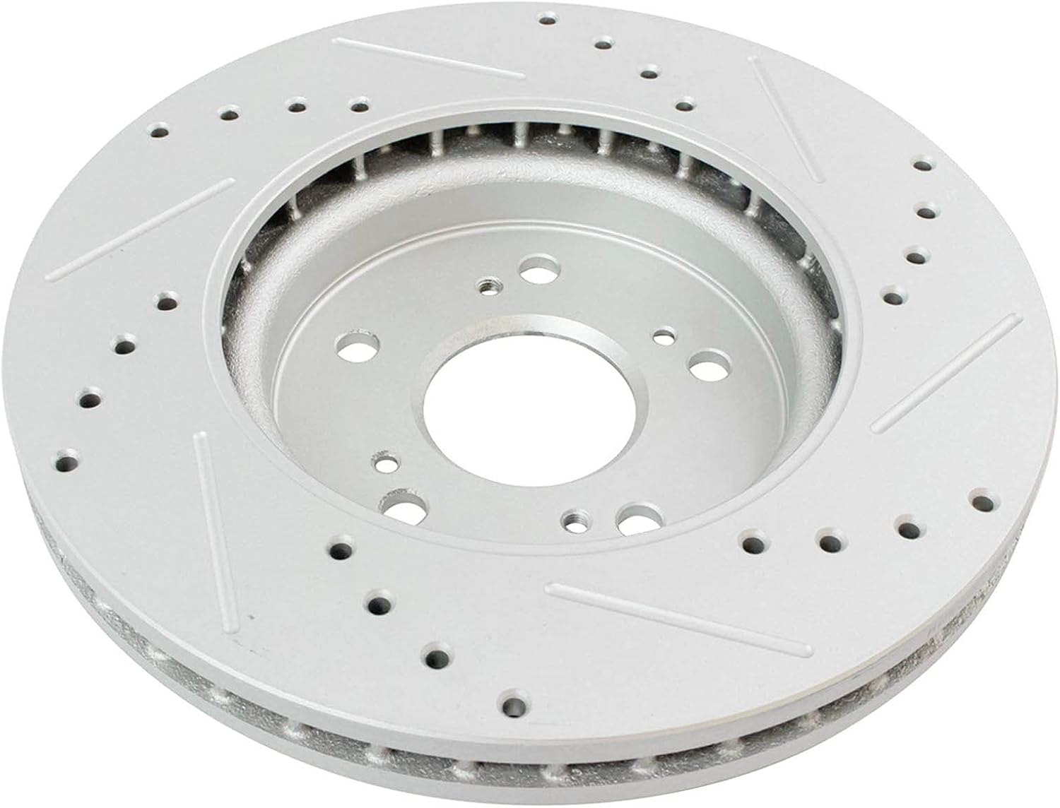TRQ Performance Front Brake Pad and Rotor Set Ceramic G Coated Drilled Slotted Vented Rotors Compatible with 2011 Honda Accord Crosstour 2012-2016 CR-V 2012-2015 Crosstour