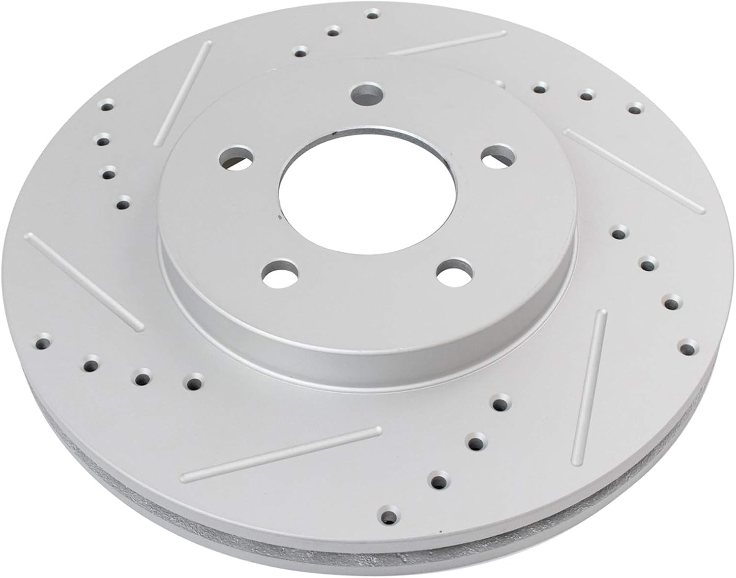 TRQ Performance Front Brake Pad and Rotor Set Ceramic Vented G Coated Rotors 11.93 in 5-Lug for 2011-2012 Ford Escape 2011 Mercury Mariner