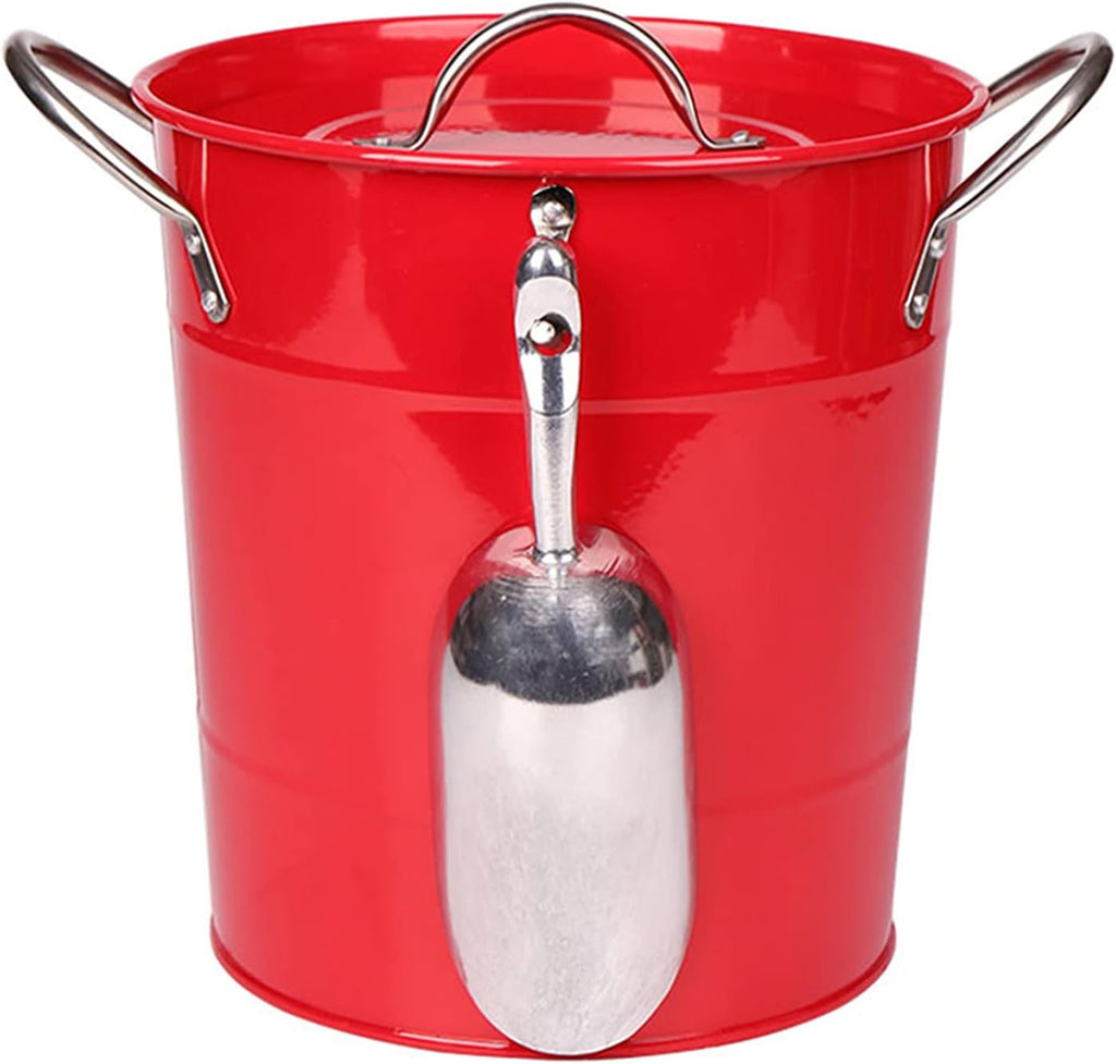 Ice Bucket,Ice Bucket with Lid and Ice Tongs,3.5L Metal Double Walled Ice Bucket Set, Home Kitchen Gifts with Lid, Modern Ice Bucket, Ice Buckets for Parties, Durable Ice Bucket, Ideal for P