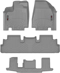 WeatherTech Custom Fit FloorLiners for Nissan Pathfinder, QX60, Full Set (461698-1-2-3), Grey