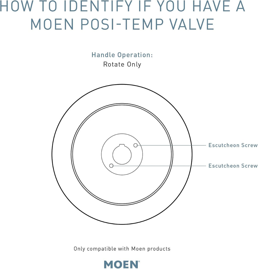 Moen Belfield Matte Black 1-Handle Posi-Temp Pressure Balancing Valve Trim Kit, Valve Required, T2311BL
