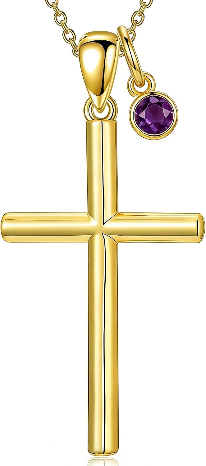 18K Gold Cross Pendant for Women Gold Cross Necklace 18K Gold Jewelry Religious Gift