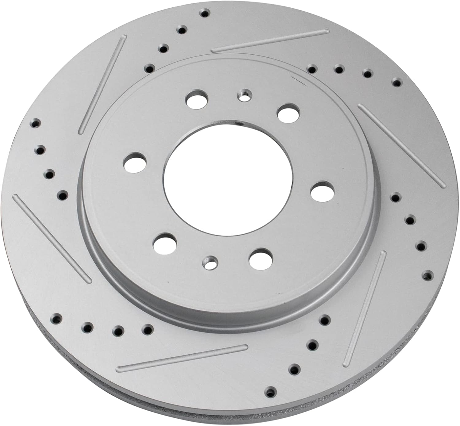 TRQ Performance Front Brake Pad and Rotor Set Ceramic G Coated Drilled Slotted Vented Rotors Compatible with 2009 Ford F-150