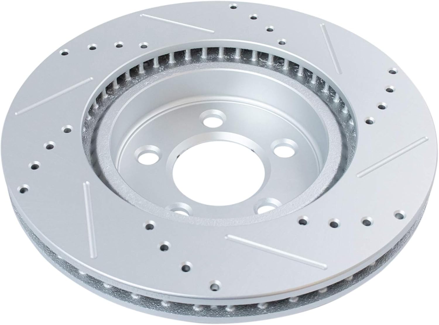 TRQ Performance Front Ceramic Brake Pad and Rotor Set Coated Drilled Slotted Compatible with 0709 Dodge Charger V6 3.5L RWD with 320 mm Diameter Front Rotors 0509 Chrysler 300 Limited RWD