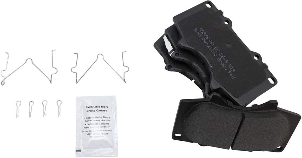 TRQ Front and Rear Performance Brake Pad & Rotor Kit, with Chemical Kit Semi-Metallic Premium G-Coated Compatible with 2010-2022 Lexus GX460 Toyota 4Runner