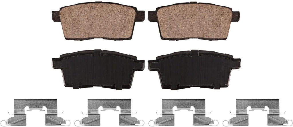 Detroit Axle - 10pc Brake Kit for 2007 2008 2009 Lincoln MKX Ford Edge, Ceramic Brakes Pads Drilled and Slotted Disc Brake Rotors Replacement : 11.65' inch Front and 11.89' inch Rear Rotor