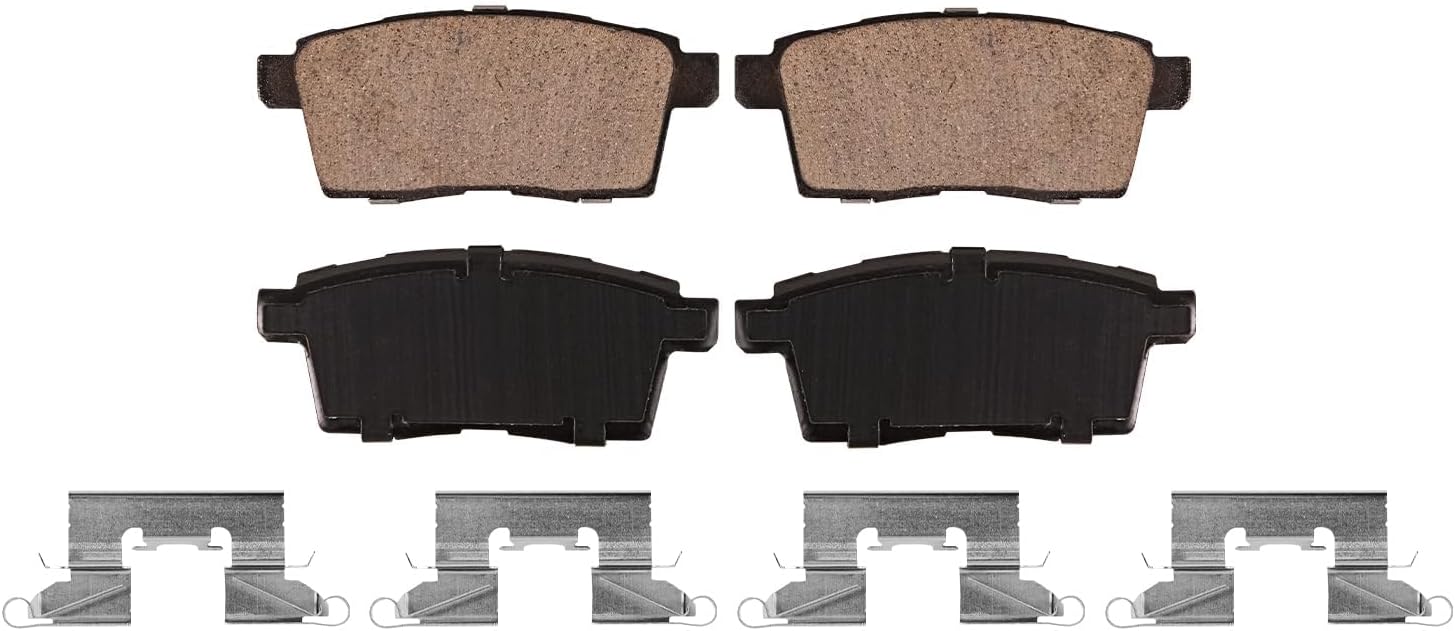 Detroit Axle - 10pc Brake Kit for 2007 2008 2009 Lincoln MKX Ford Edge, Ceramic Brakes Pads Drilled and Slotted Disc Brake Rotors Replacement : 11.65' inch Front and 11.89' inch Rear Rotor