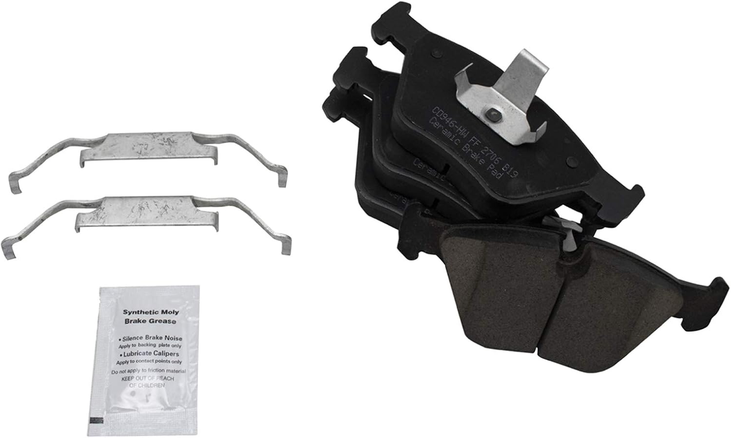 TRQ Performance Front Brake Pad and Rotor Set Ceramic Coated Drilled Slotted Vented Rotors Compatible with 2001-2006 BMW 330Ci 2001-2005 330i 330xi 2006-2008 Z4